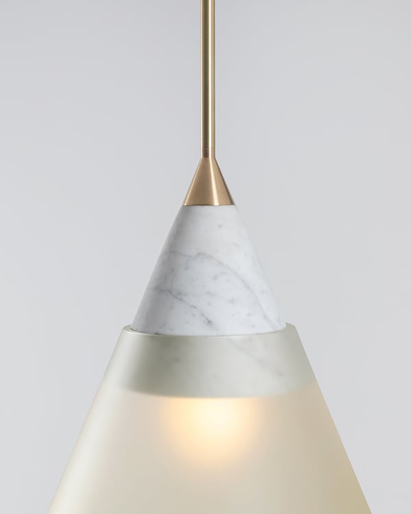 SkLO Rest Pendant with Frosted Whiskey Glass